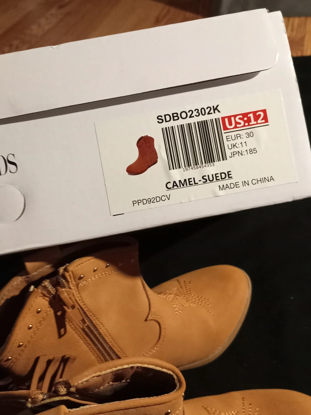 Dream Pairs Girls Tan Fringe Star Ankle Boots